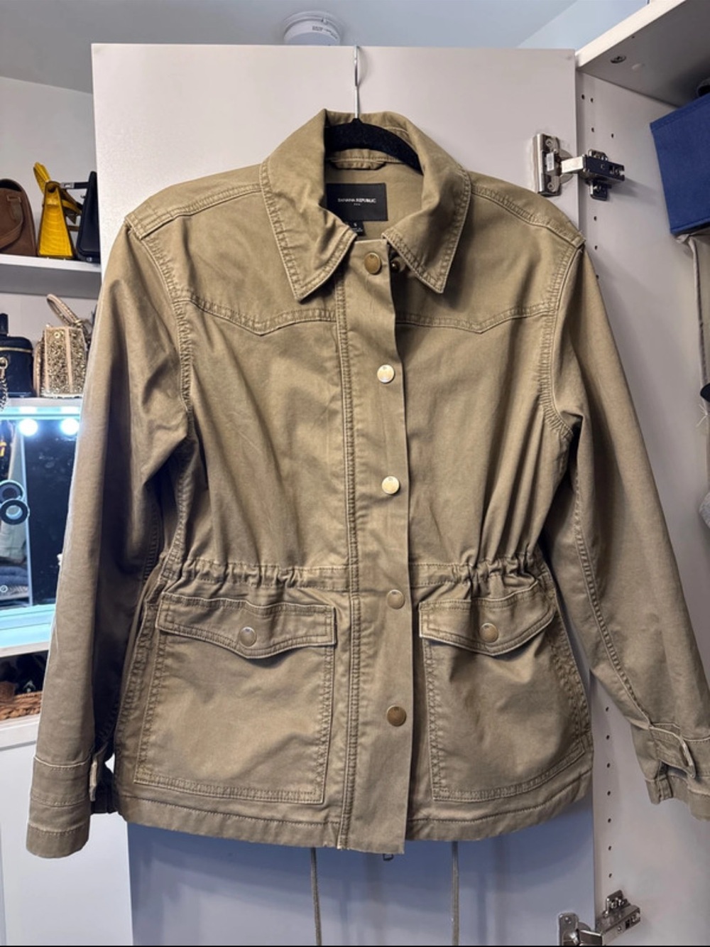 Banana Republic Olive Utility Drawstring Jacket
